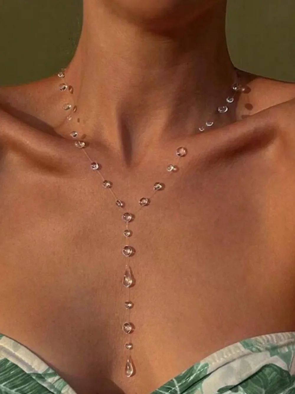 Crystal Drop Necklace #2762